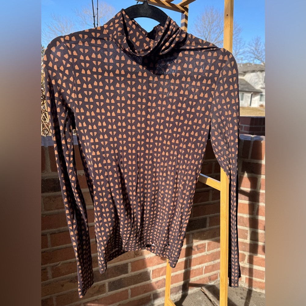 Bogner Kara Printed Long Sleeve Top | Size S | Pre-Owned